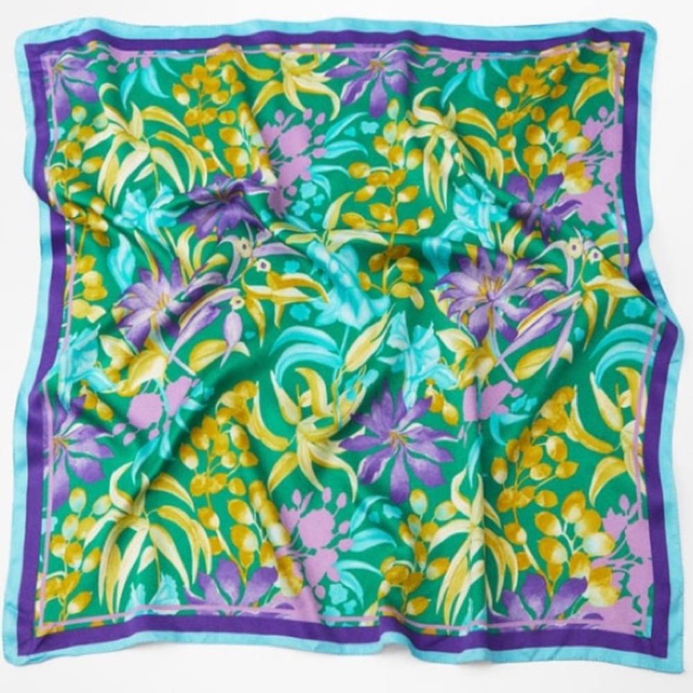 Zara SATIN EFFECT SCARF HANKERCHIEF NWOT - Picture 1 of 3